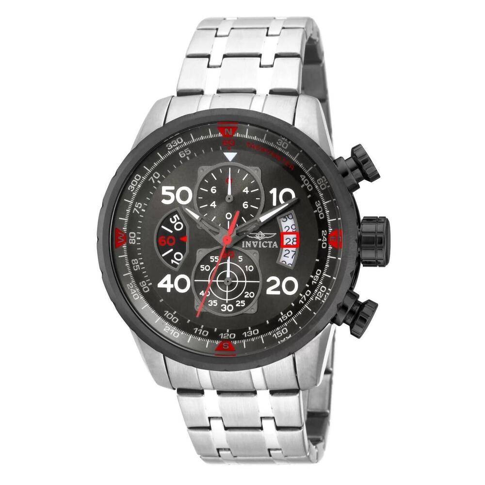 NWT Invicta 17204 Aviator | Chronograph | Gun Metal | Men's Watch